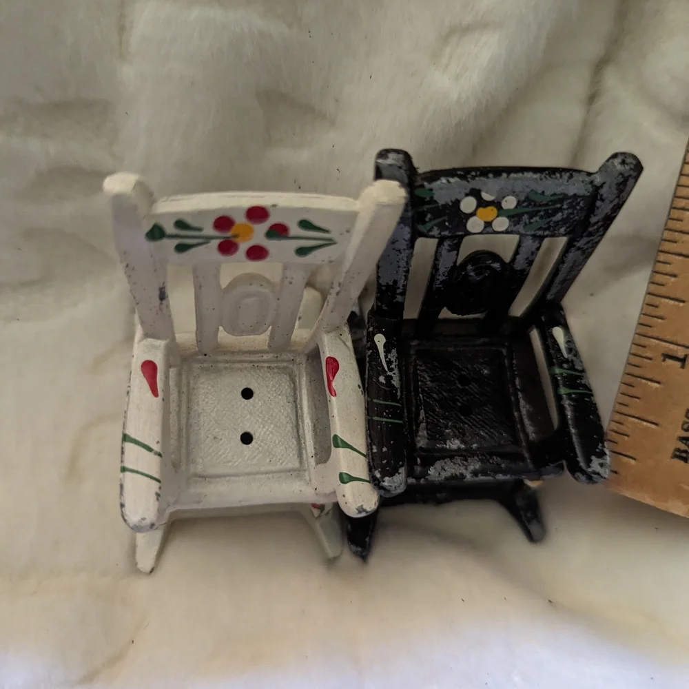 Vintage iron salt and pepper shakers